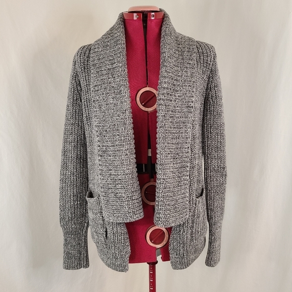 J. Crew Sweaters - J Crew Grey Open Front Cardigan Knit Sweater 100% Cotton Pockets Size Medium